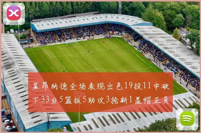 莱昂纳德全场表现出色19投11中砍下33分5篮板5助攻3抢断1盖帽正负值高达31